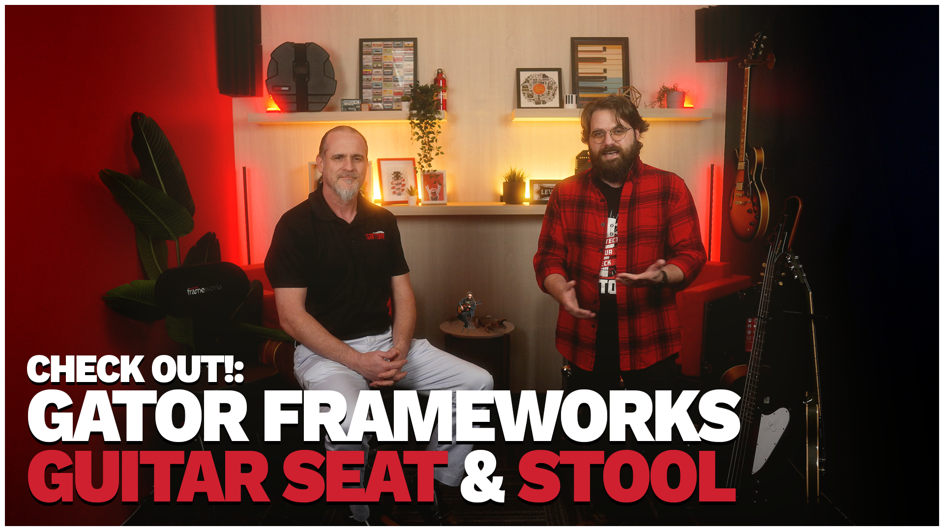 Amazon.com: Gator Frameworks Foldable Guitar Stool with Padded